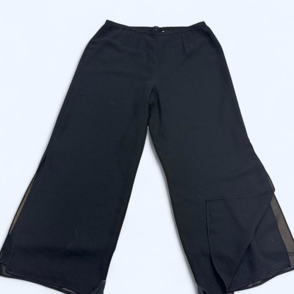 Elegant black flowy wide leg Size 16